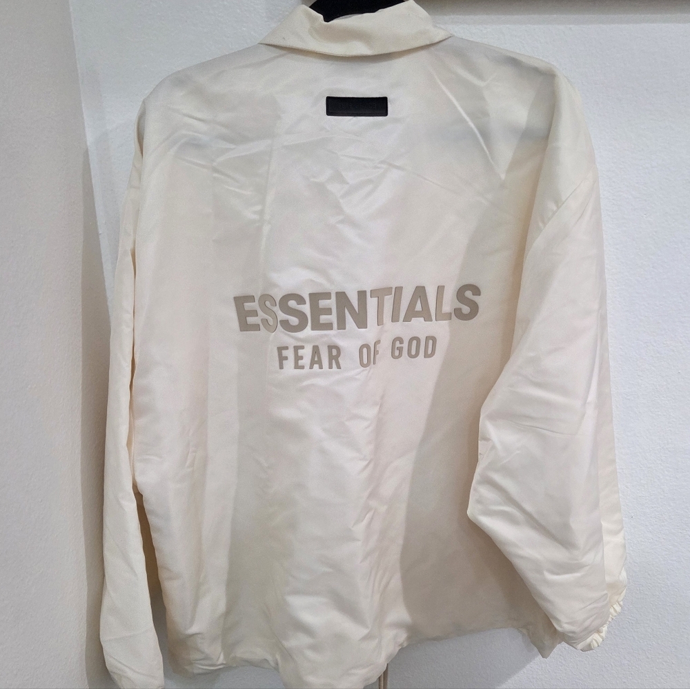 Fear of God Essentials Coaches Jacket 'Cloud Dancer' - Picture 6 of 8